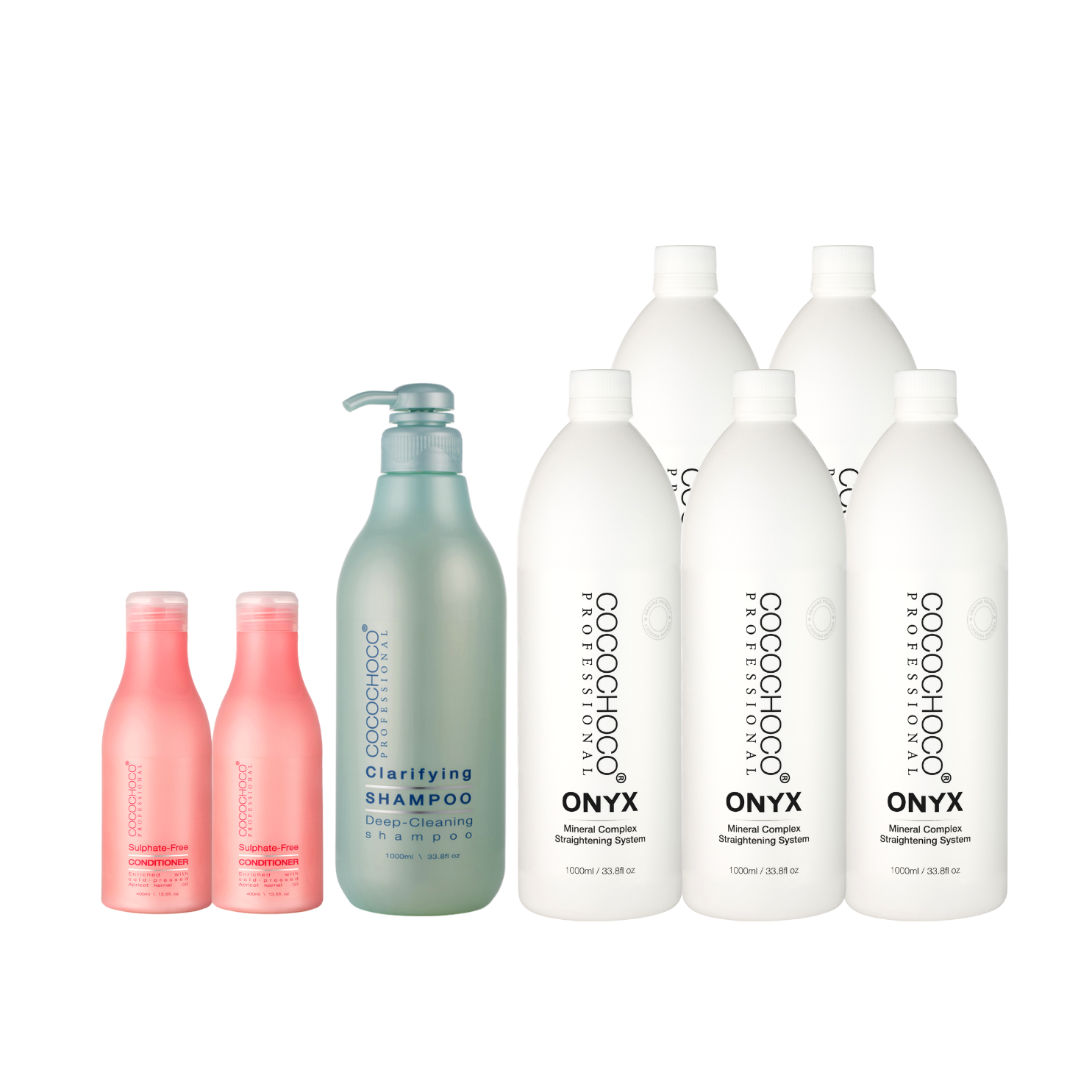 5 Bottles of Cocochoco ONYX Mineral Hair Treatment 1000ml + Bonus