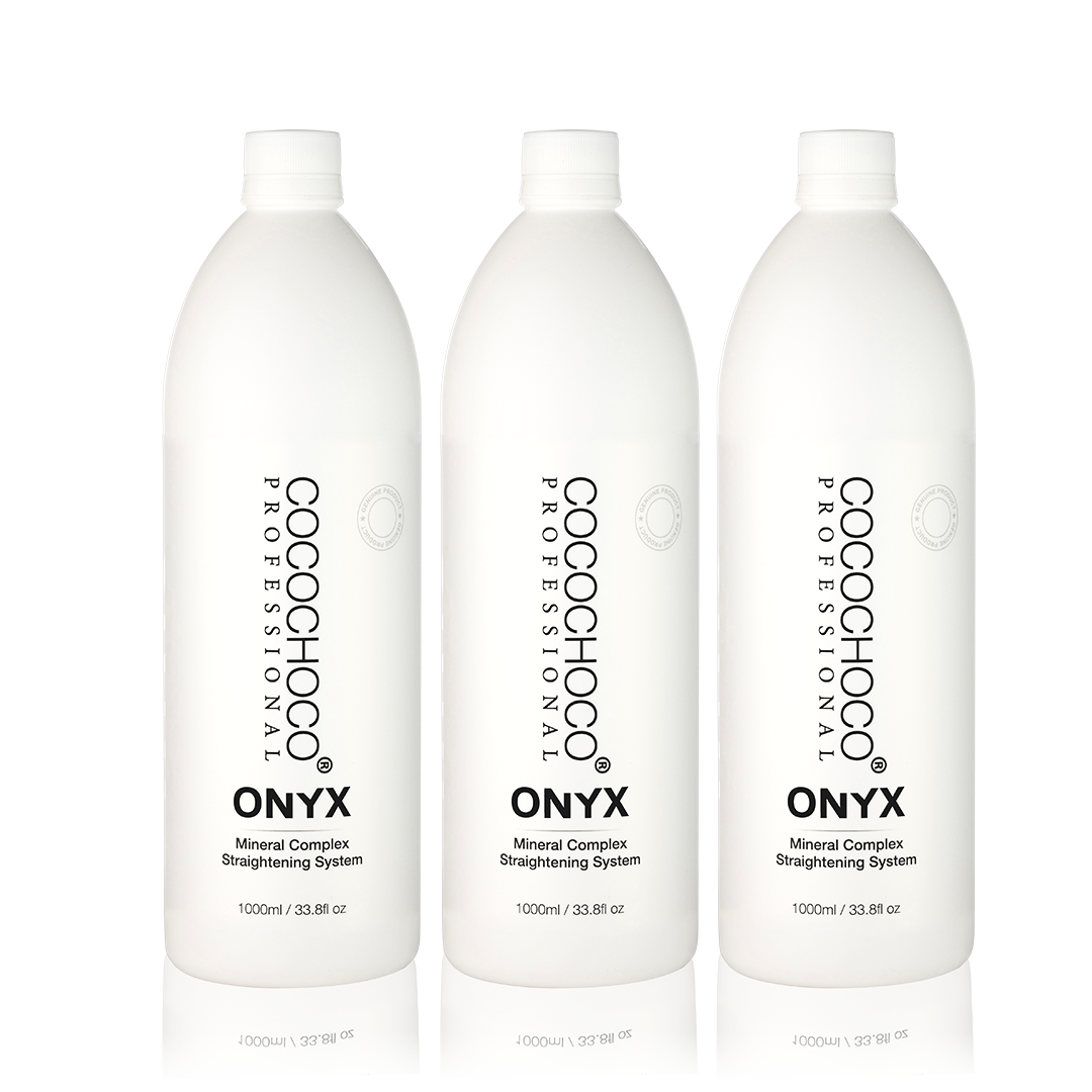 3 Bottles of Cocochoco ONYX Mineral Hair Treatment 1000ml